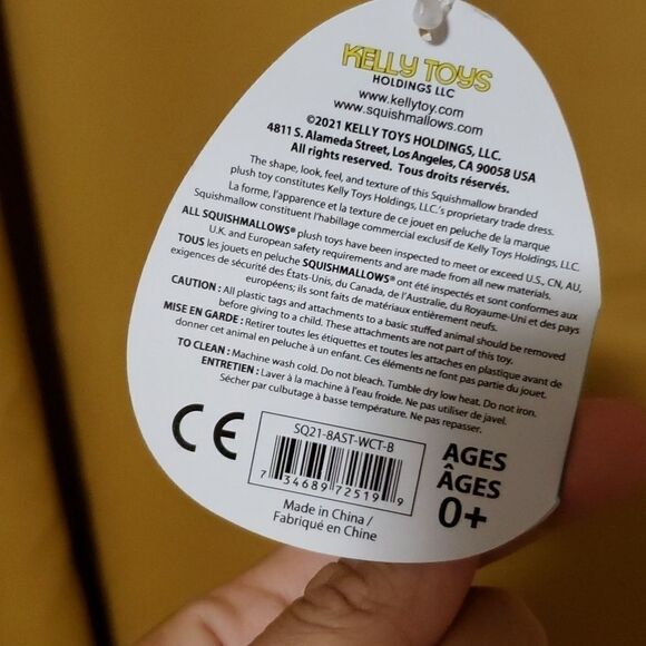 𝅺squishmallows 2021 Tie Dye Jellyfish Janet 8 inch new with tags - Picture 3 of 5